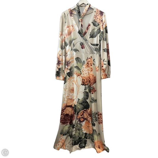 Dress Casual Maxi By Clothes Mentor In Peach, Size: L