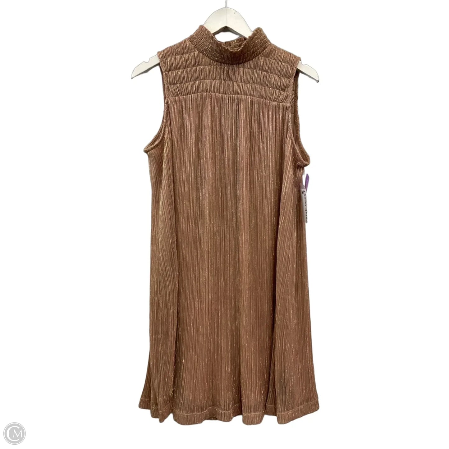 Dress Party Midi By Nine West Apparel In Rose Gold, Size: M