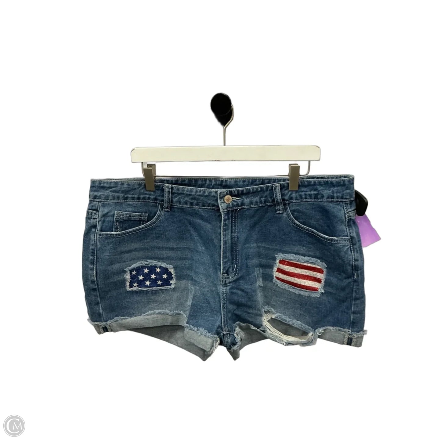 Shorts By Clothes Mentor In Blue Denim, Size: 18