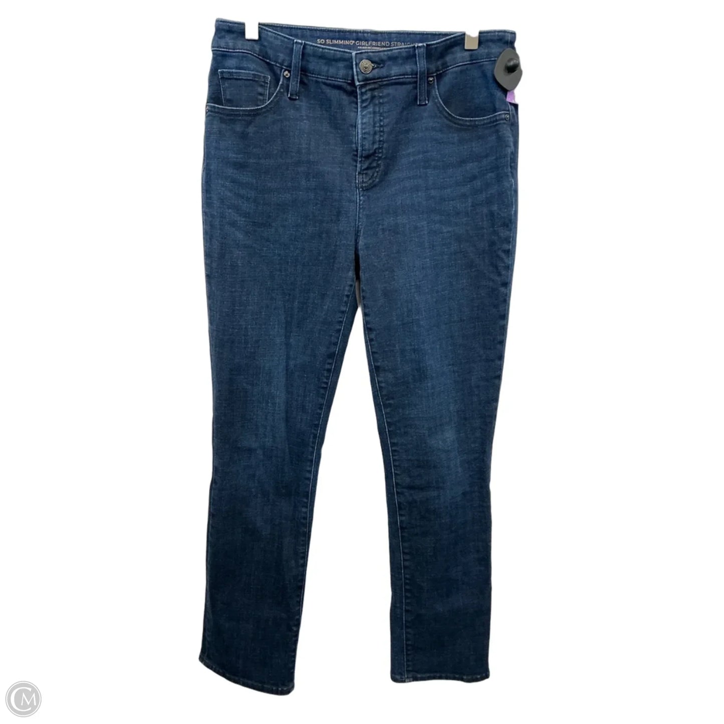 Jeans Straight By Chicos In Blue Denim, Size: 8
