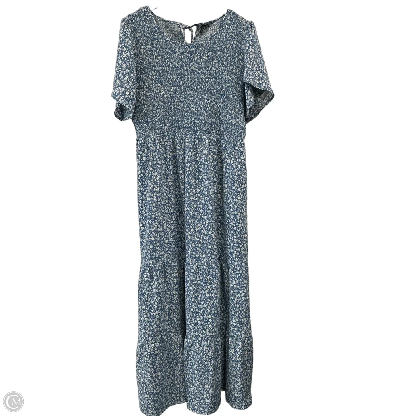 Dress Casual Maxi By Clothes Mentor In Blue & White, Size: Xxl