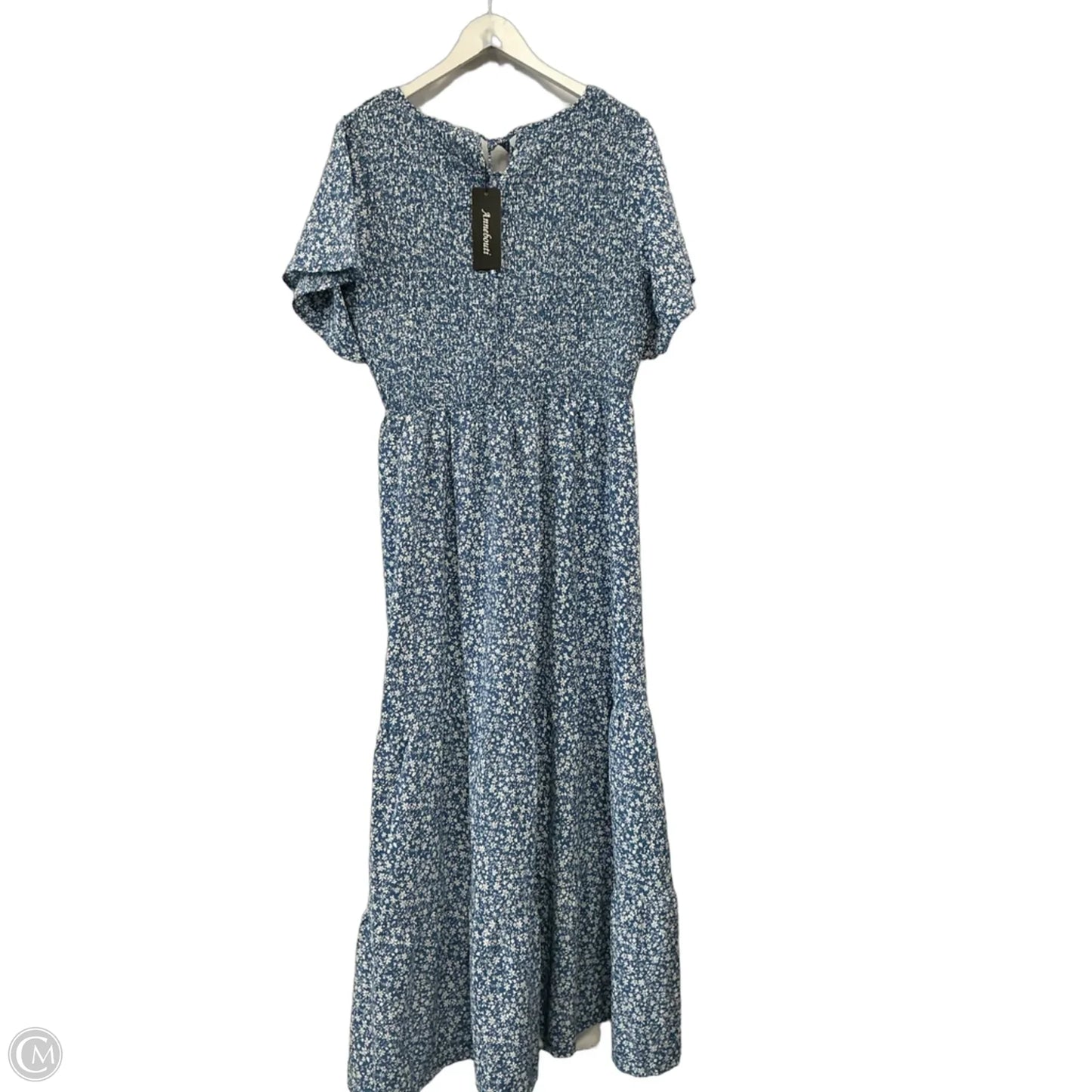 Dress Casual Maxi By Clothes Mentor In Blue & White, Size: Xxl