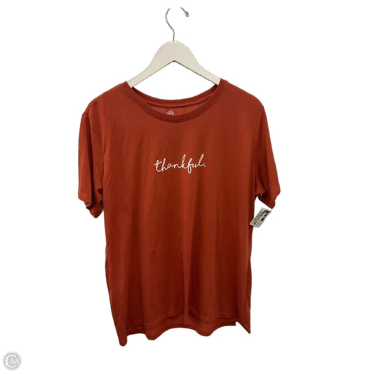Top Short Sleeve By Clothes Mentor In Orange, Size: Xl