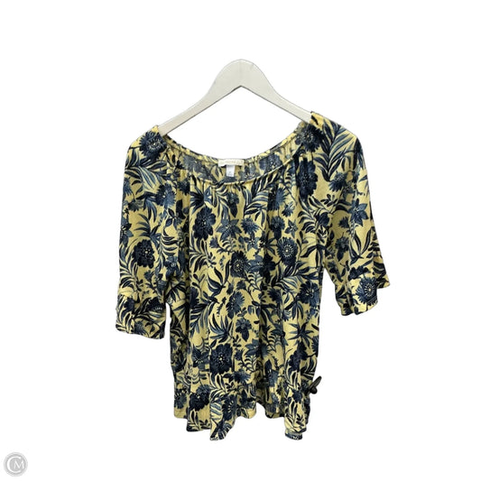 Top Short Sleeve By Westport In Yellow, Size: Xl