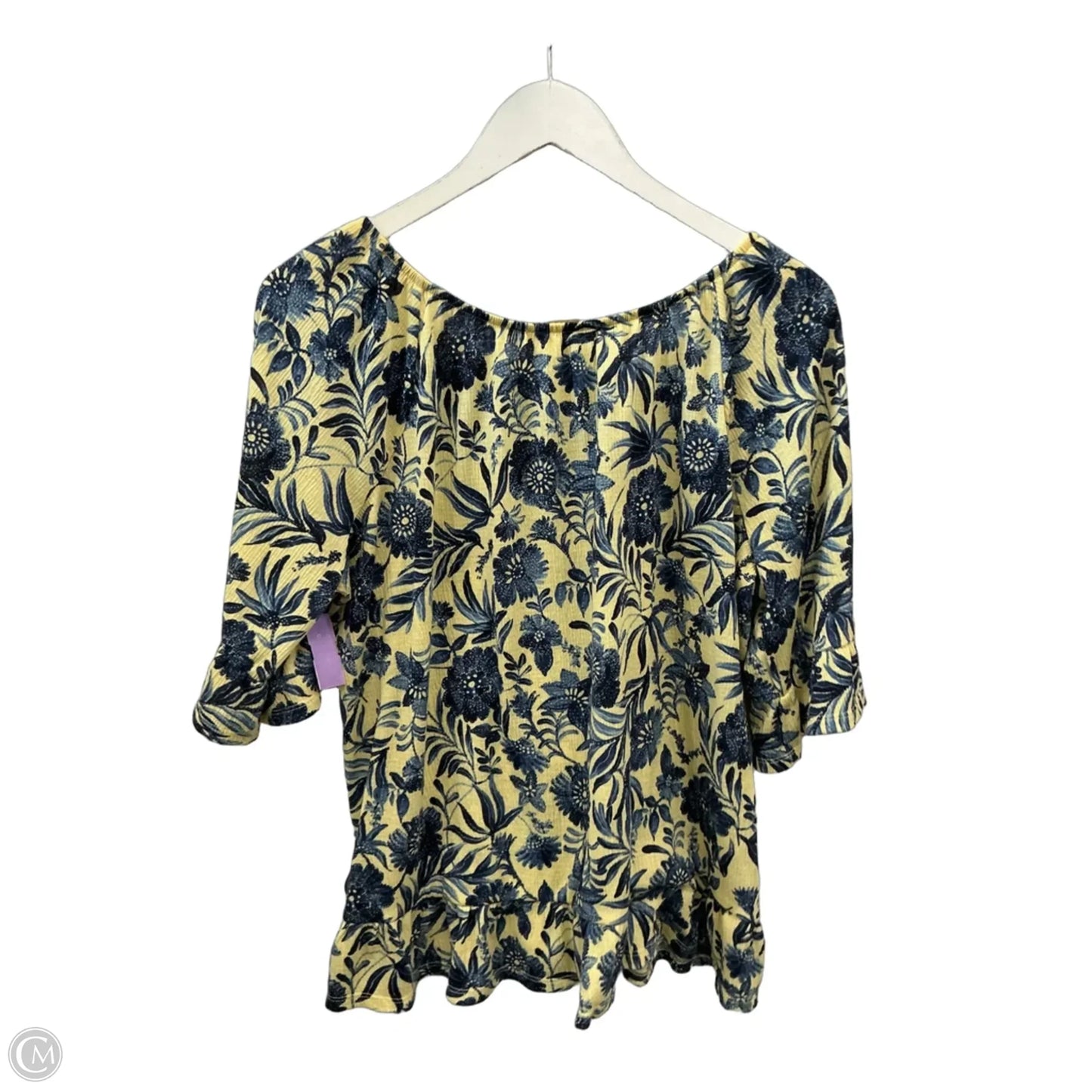 Top Short Sleeve By Westport In Yellow, Size: Xl