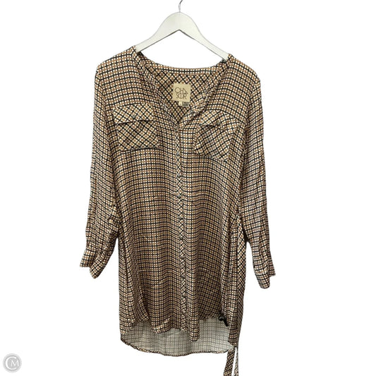 Dress Casual Midi By Chaser In Black & Tan, Size: M