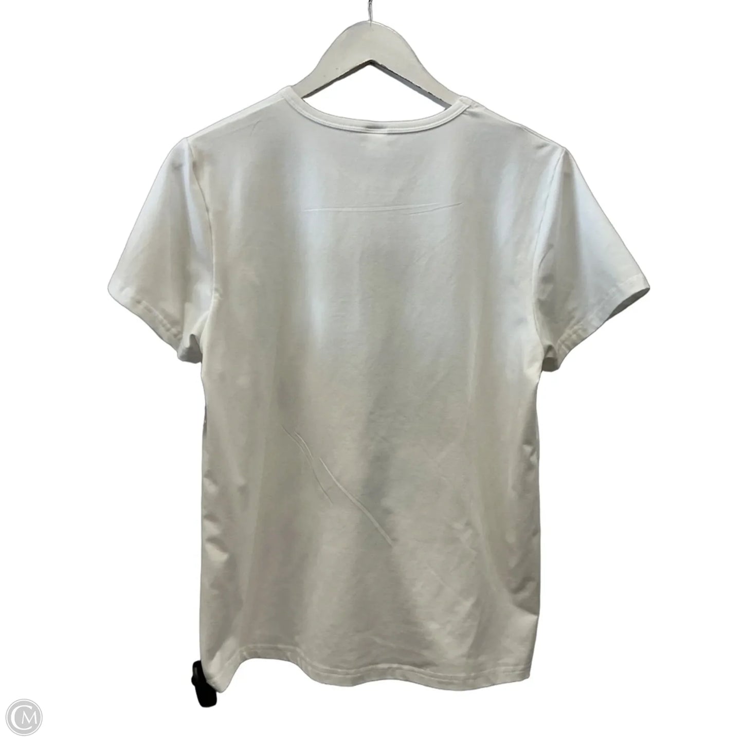 Top Short Sleeve By Clothes Mentor In White, Size: M