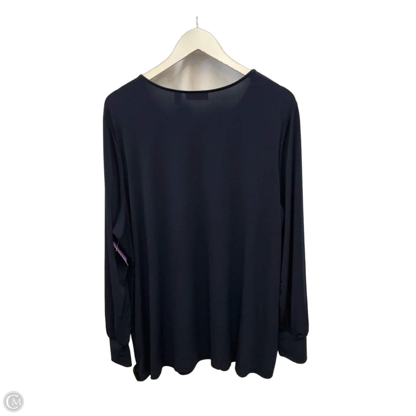 Top Long Sleeve By Susan Graver In Navy, Size: 2x