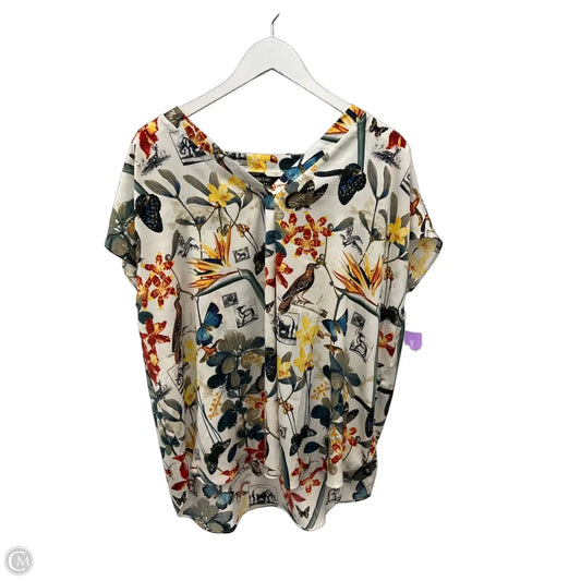 Top Short Sleeve By Nicole By Nicole Miller In Multi-colored, Size: Xl