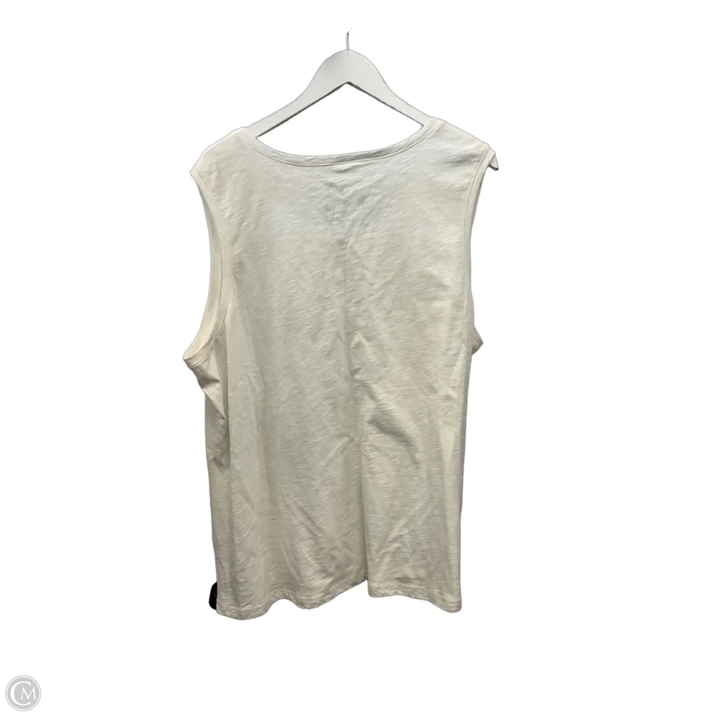 Top Sleeveless By Clothes Mentor In White, Size: 2x