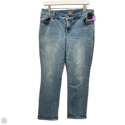 Jeans Straight By Chicos In Blue Denim, Size: 12