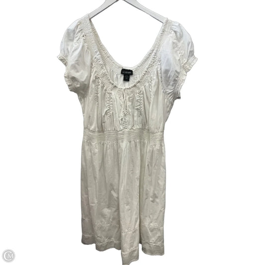 Dress Casual Midi By Lane Bryant In White, Size: 1x