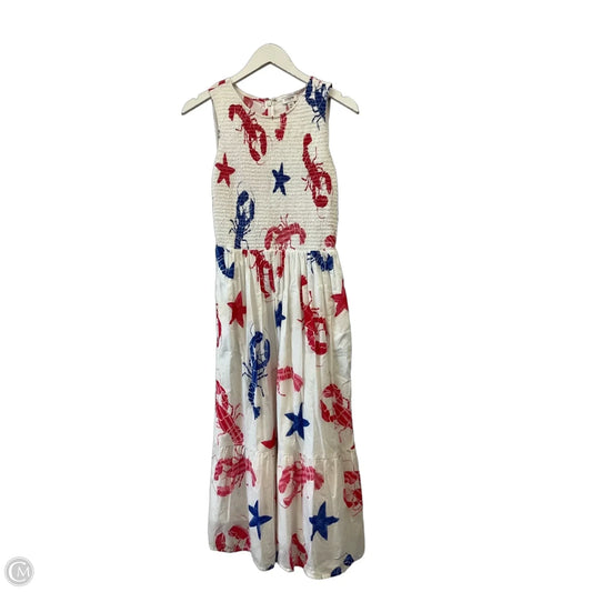 Dress Casual Maxi By J. Crew In Blue Red & White, Size: Xs