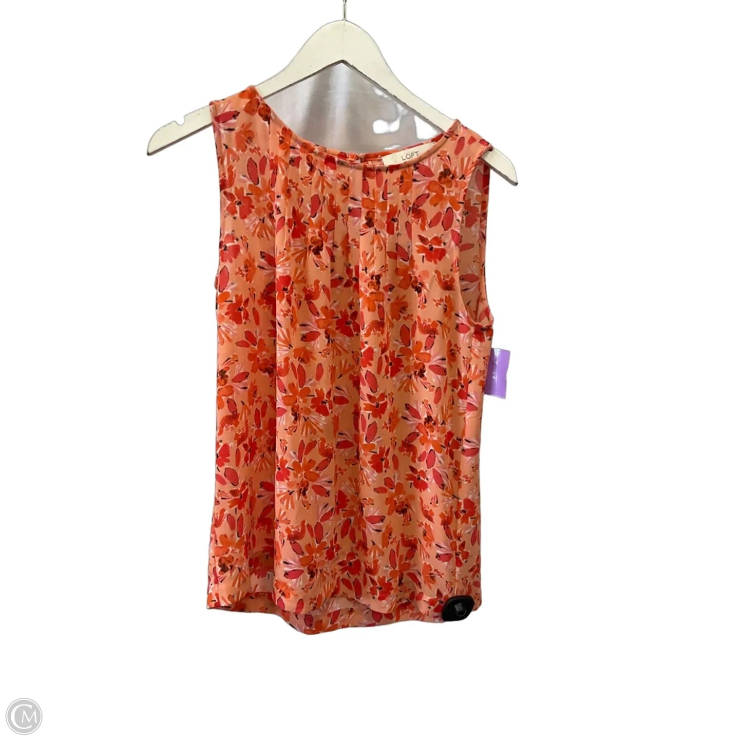 Top Sleeveless By Loft In Orange, Size: S