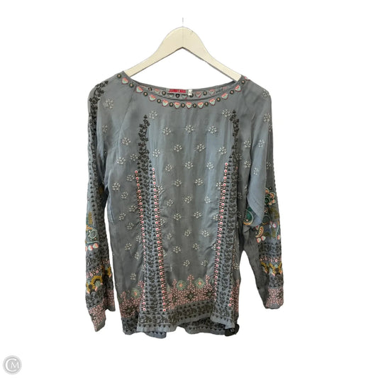 Top Long Sleeve By Johnny Was In Grey, Size: Xs