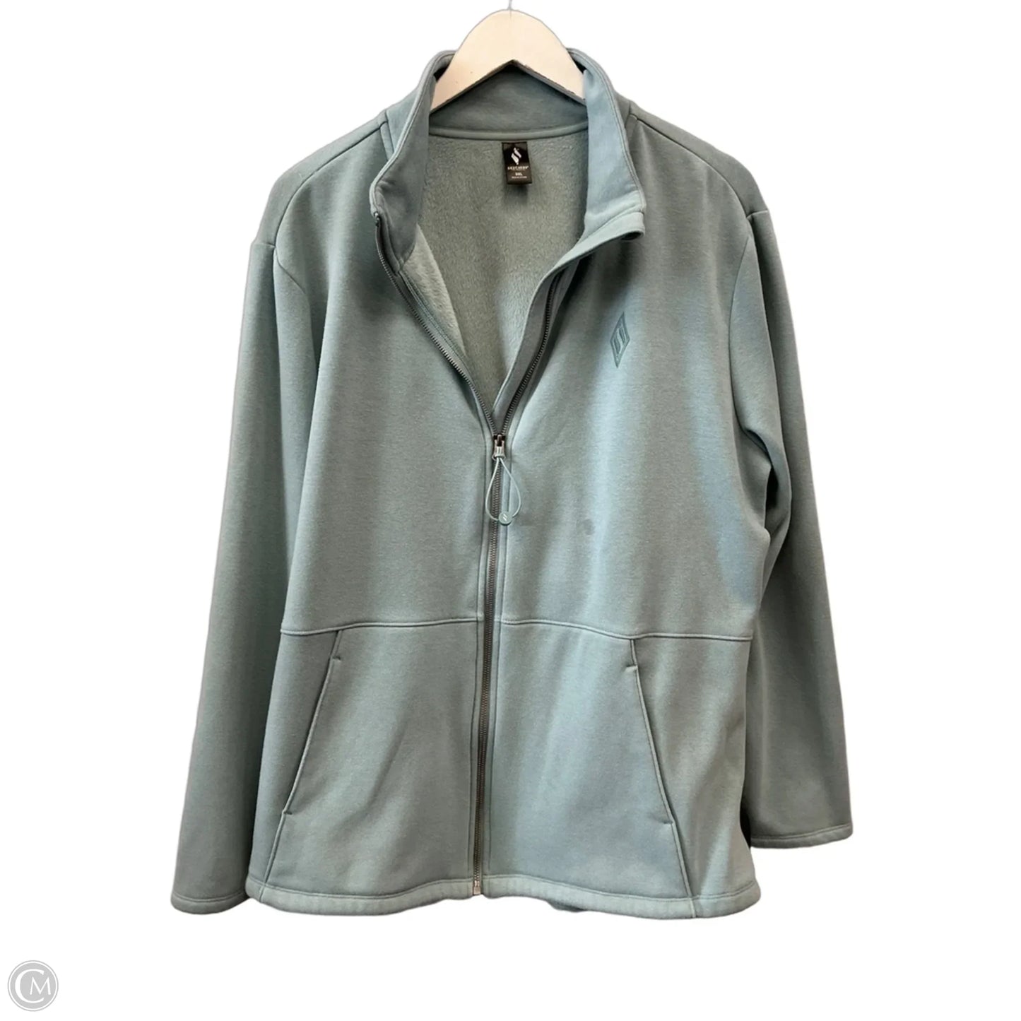 Athletic Jacket By Skechers In Blue, Size: 3x
