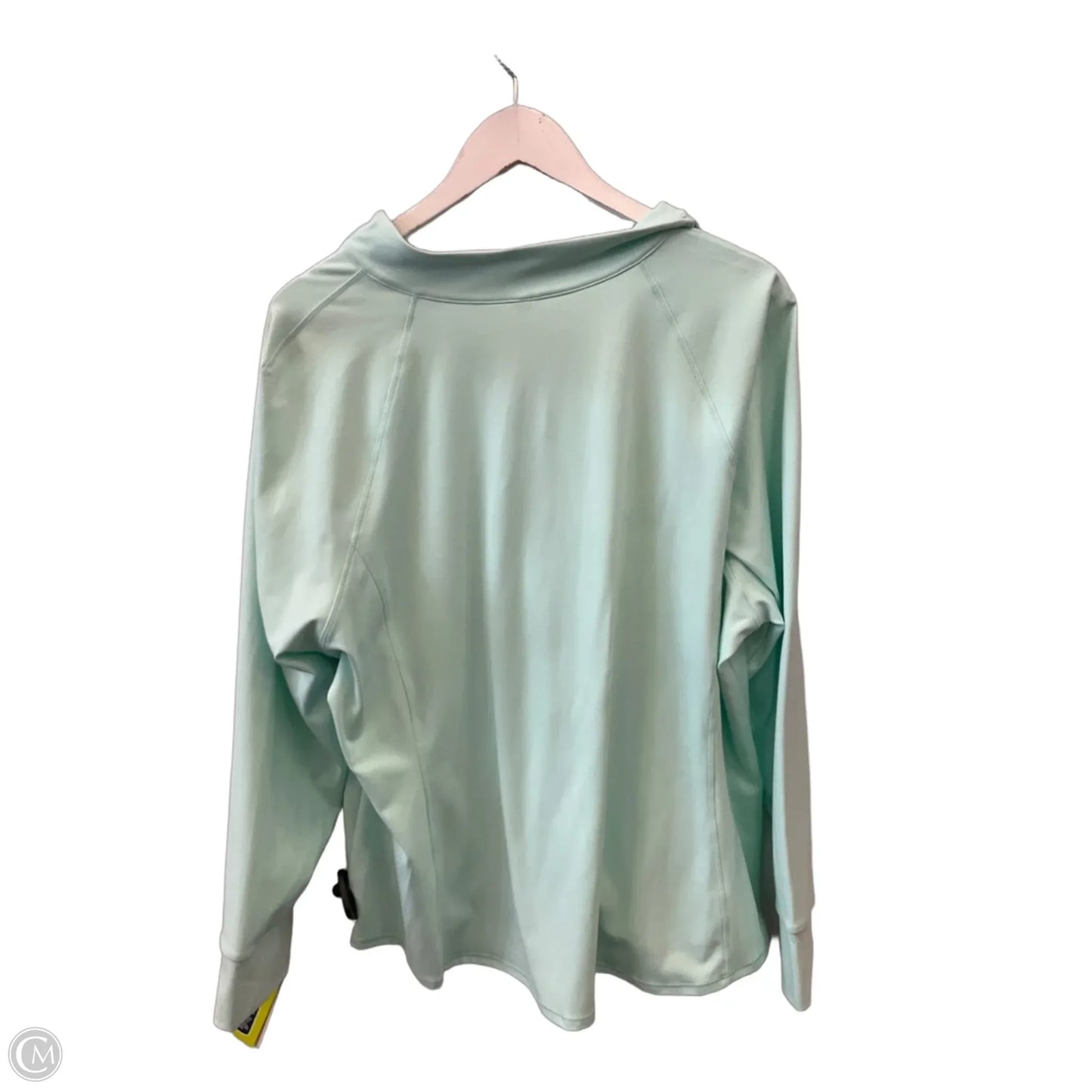 Athletic Top Long Sleeve Collar By Clothes Mentor In Green, Size: 3x