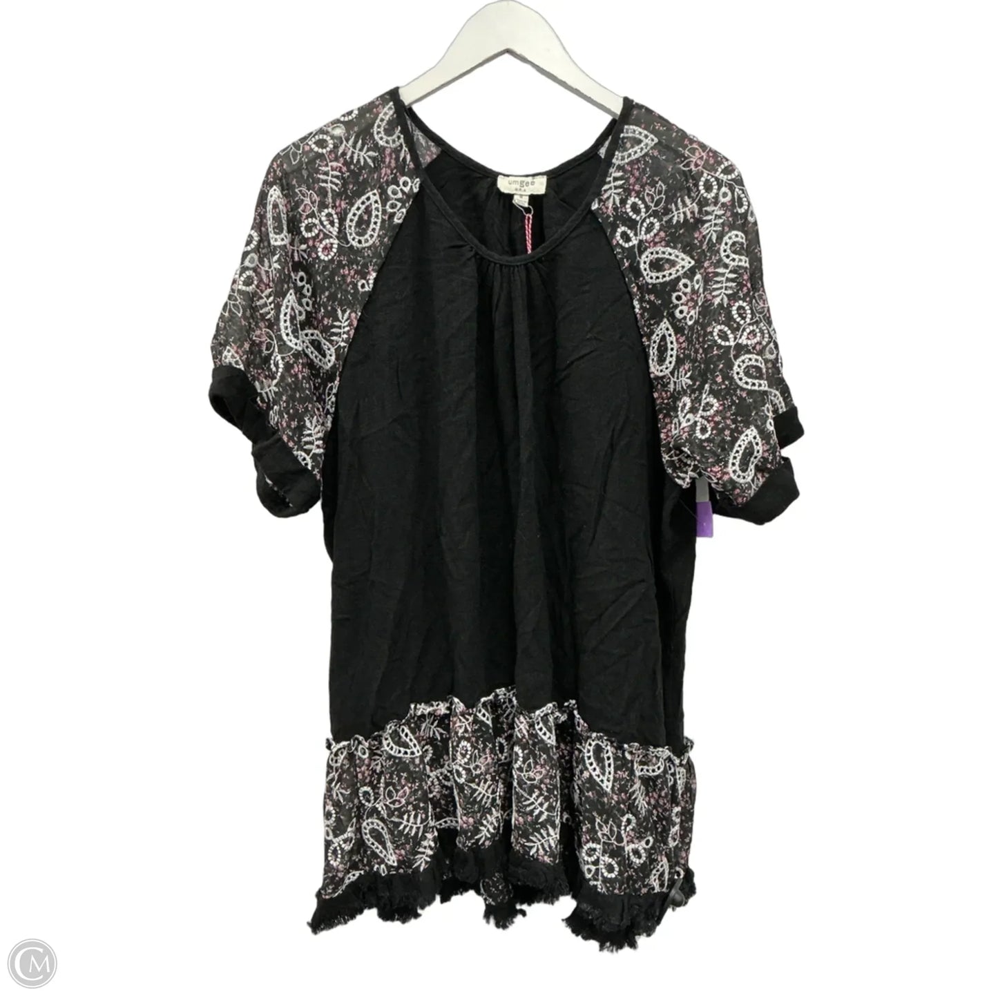 Top Short Sleeve By Umgee In Black, Size: M