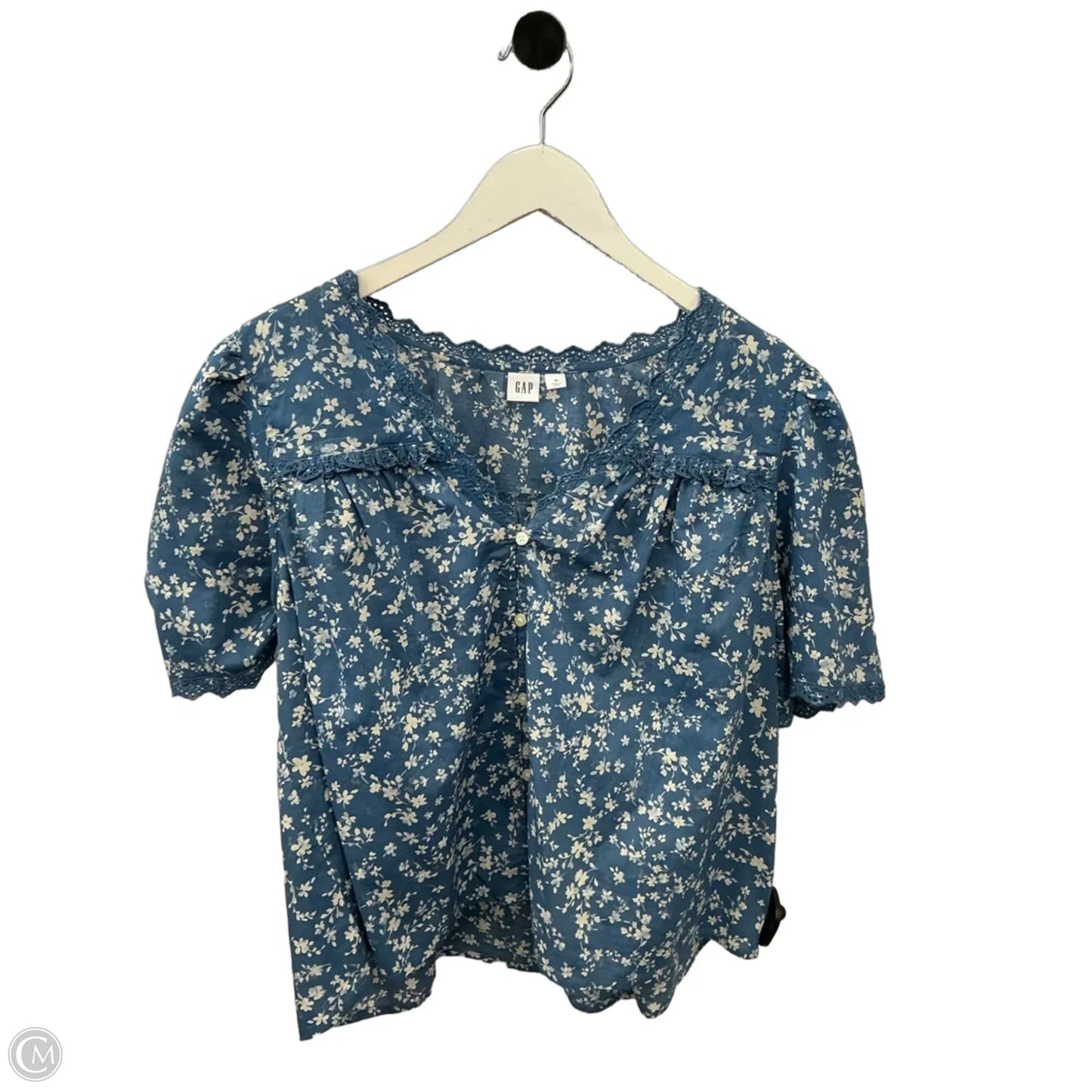 Top Short Sleeve By Gap In Blue, Size: M