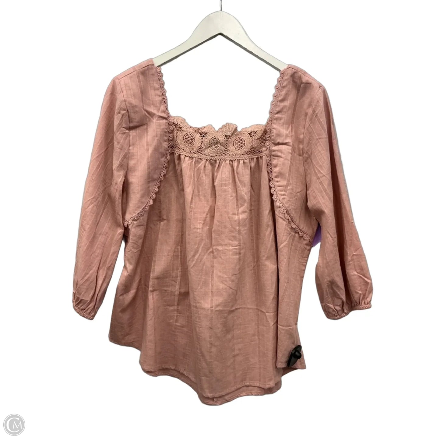 Top 3/4 Sleeve By Davi & Dani In Mauve, Size: M