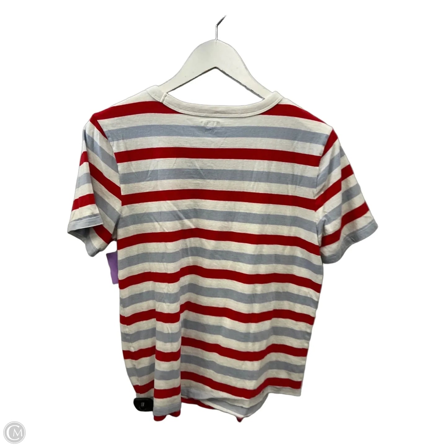 Top Short Sleeve By Old Navy In Red & White, Size: M