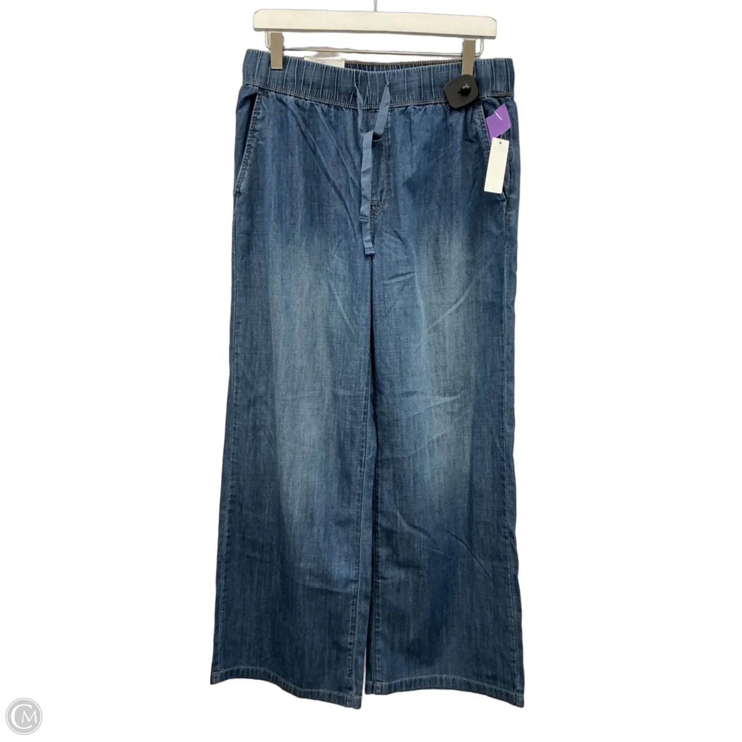 Jeans Wide Leg By Nine West Apparel In Blue Denim, Size: M