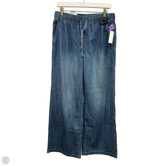 Jeans Wide Leg By Nine West Apparel In Blue Denim, Size: M