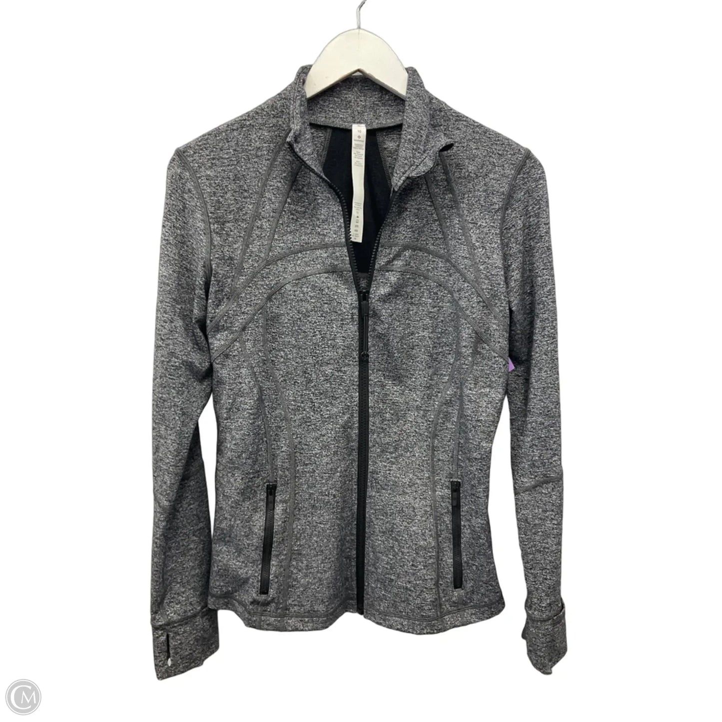 Athletic Jacket By Lululemon In Grey, Size: 10