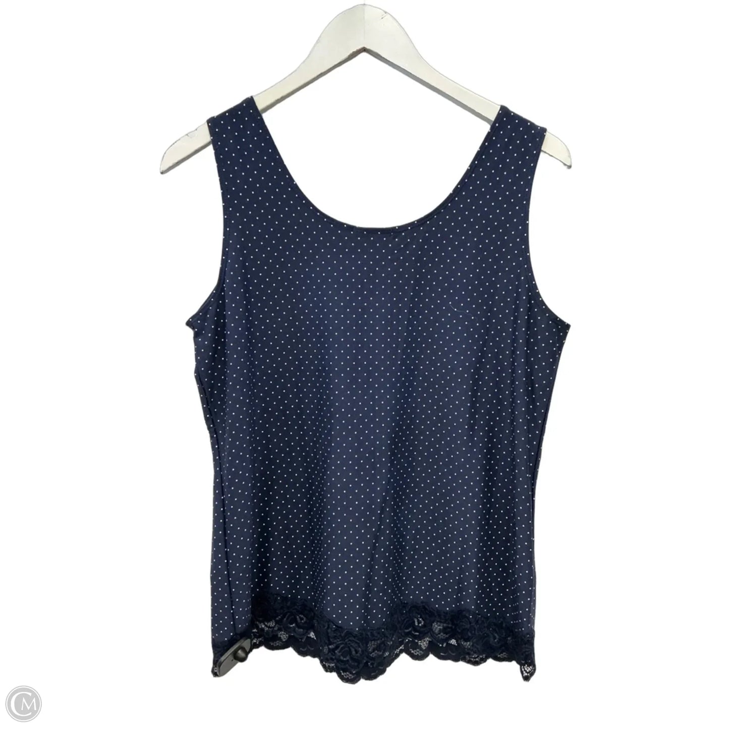 Top Sleeveless By Chicos In Navy, Size: L