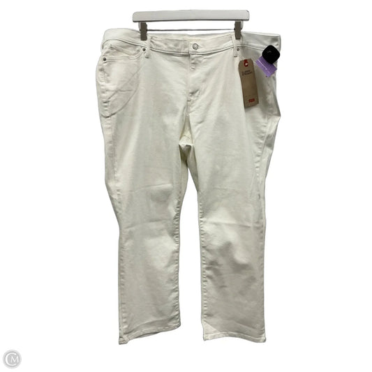 Jeans Boot Cut By Levis In White Denim, Size: 22