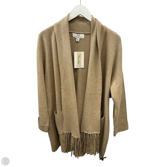 Sweater Cardigan By Magaschoni In Tan, Size: 1x