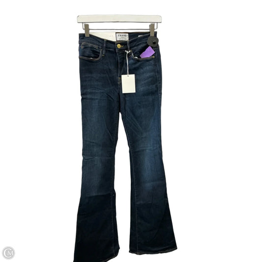 Jeans Flared By Frame In Blue Denim, Size: 6