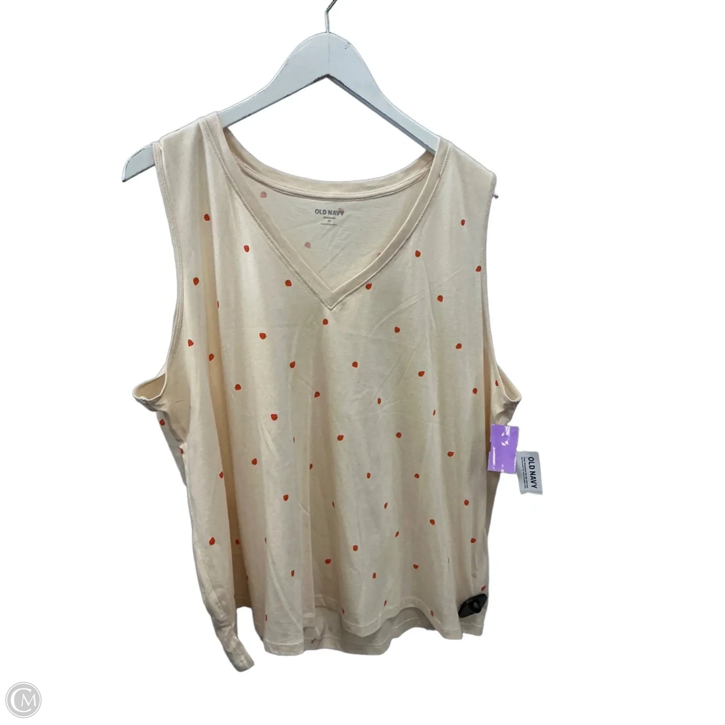 Top Sleeveless By Old Navy In Cream, Size: 2x