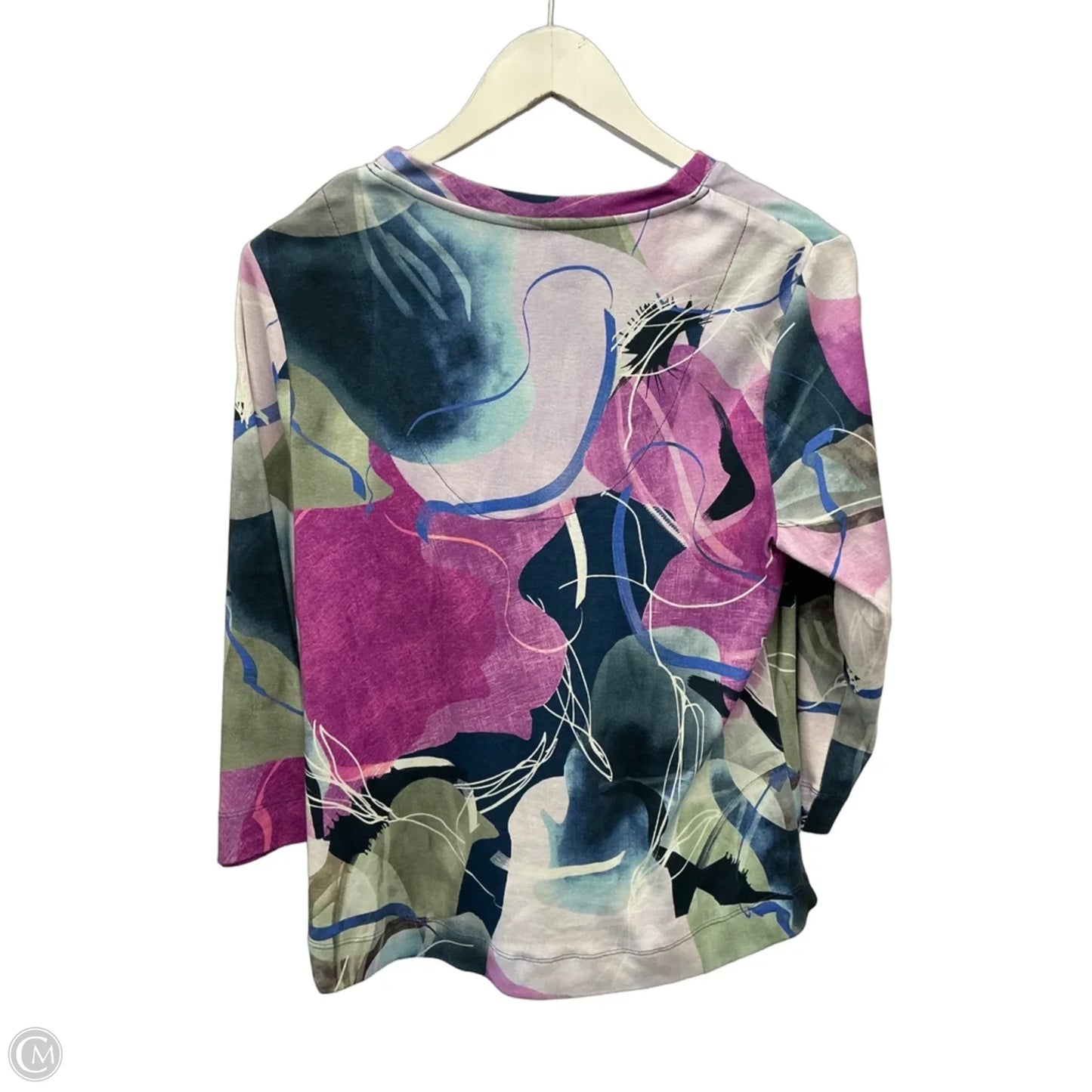Top 3/4 Sleeve By Chicos In Purple, Size: M