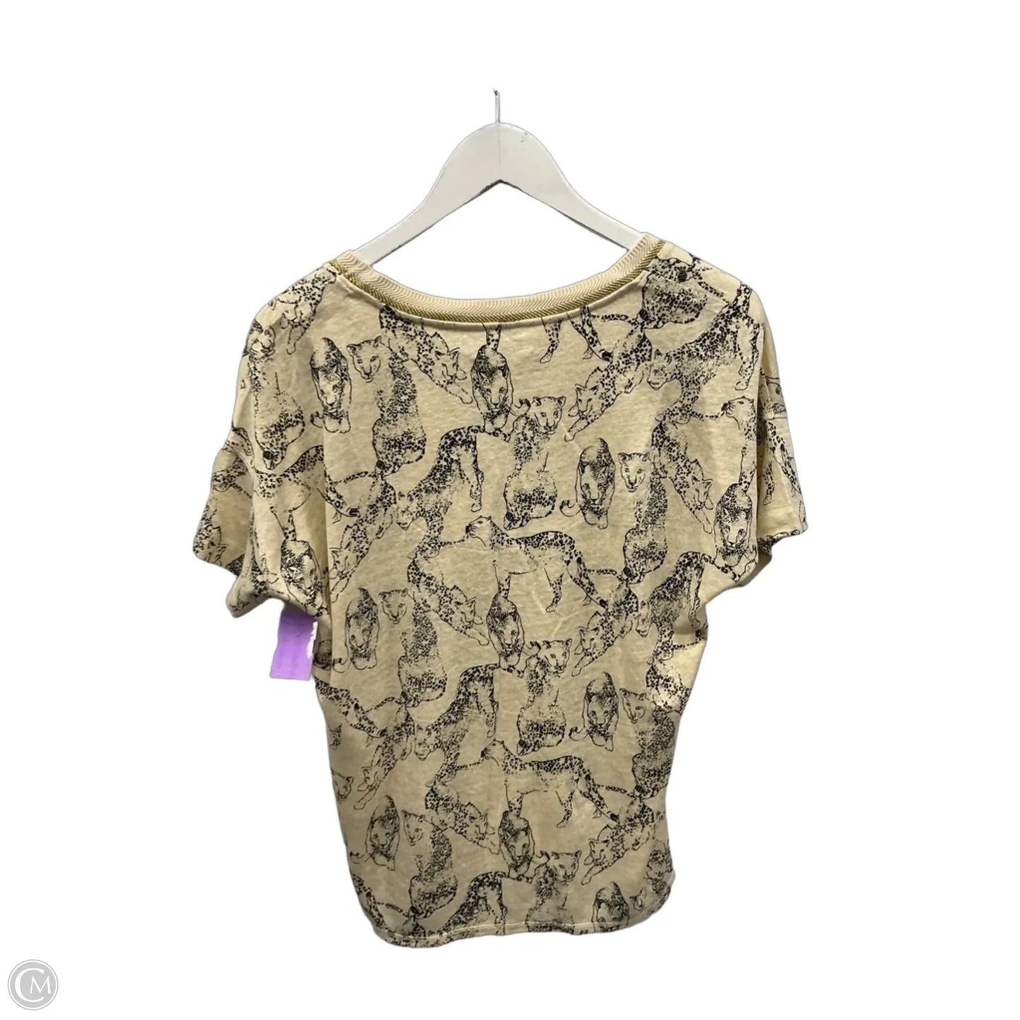 Top Short Sleeve By Chicos In Tan, Size: S