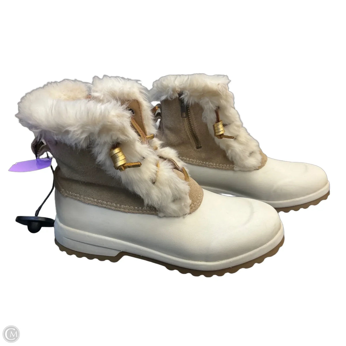 Boots Ankle Flats By Sperry In Cream, Size: 7