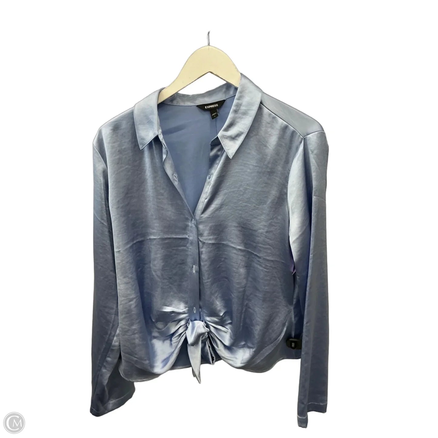 Top Long Sleeve By Express In Blue, Size: L