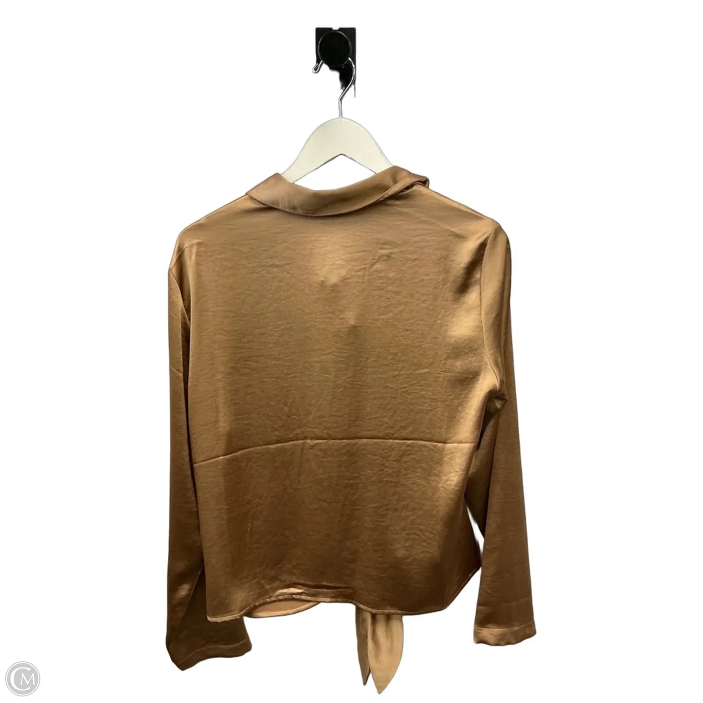 Top Long Sleeve By Express In Brown, Size: L