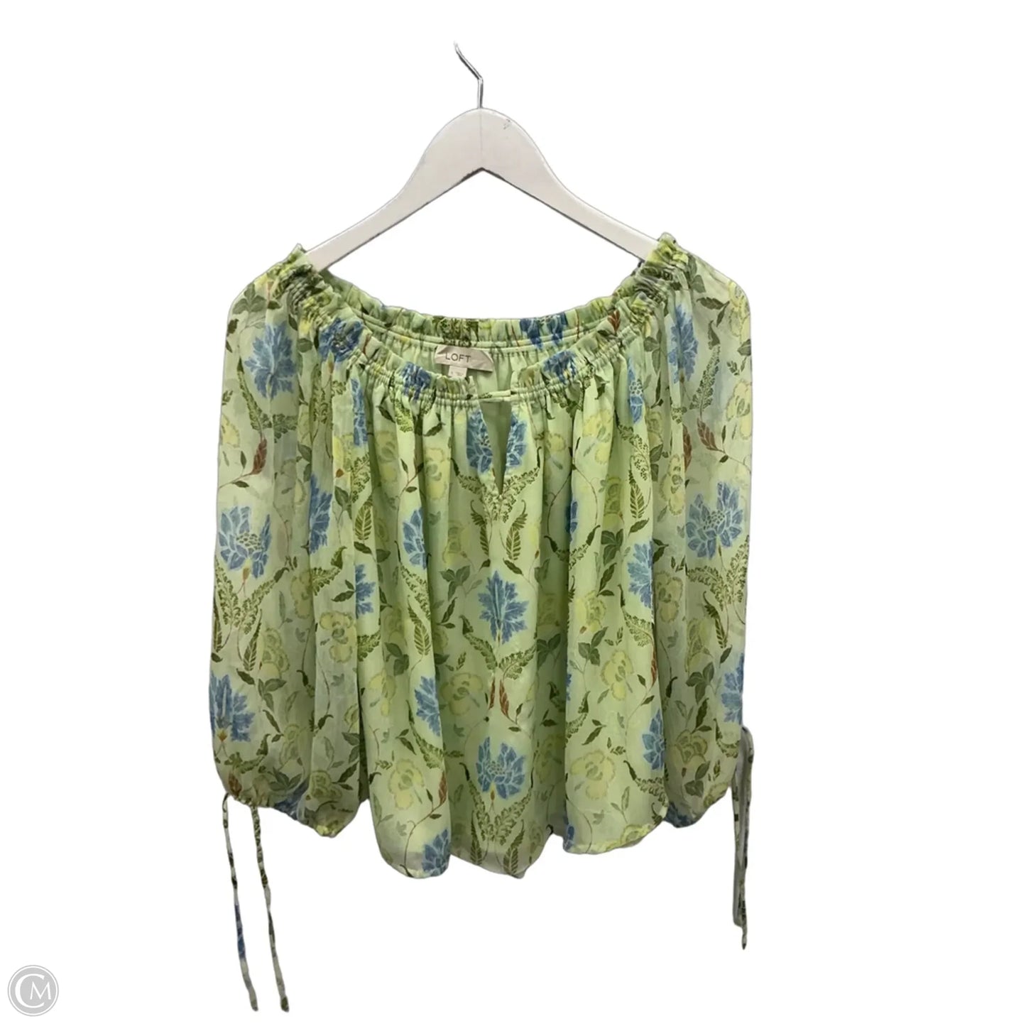 Top Long Sleeve By Loft In Green, Size: L