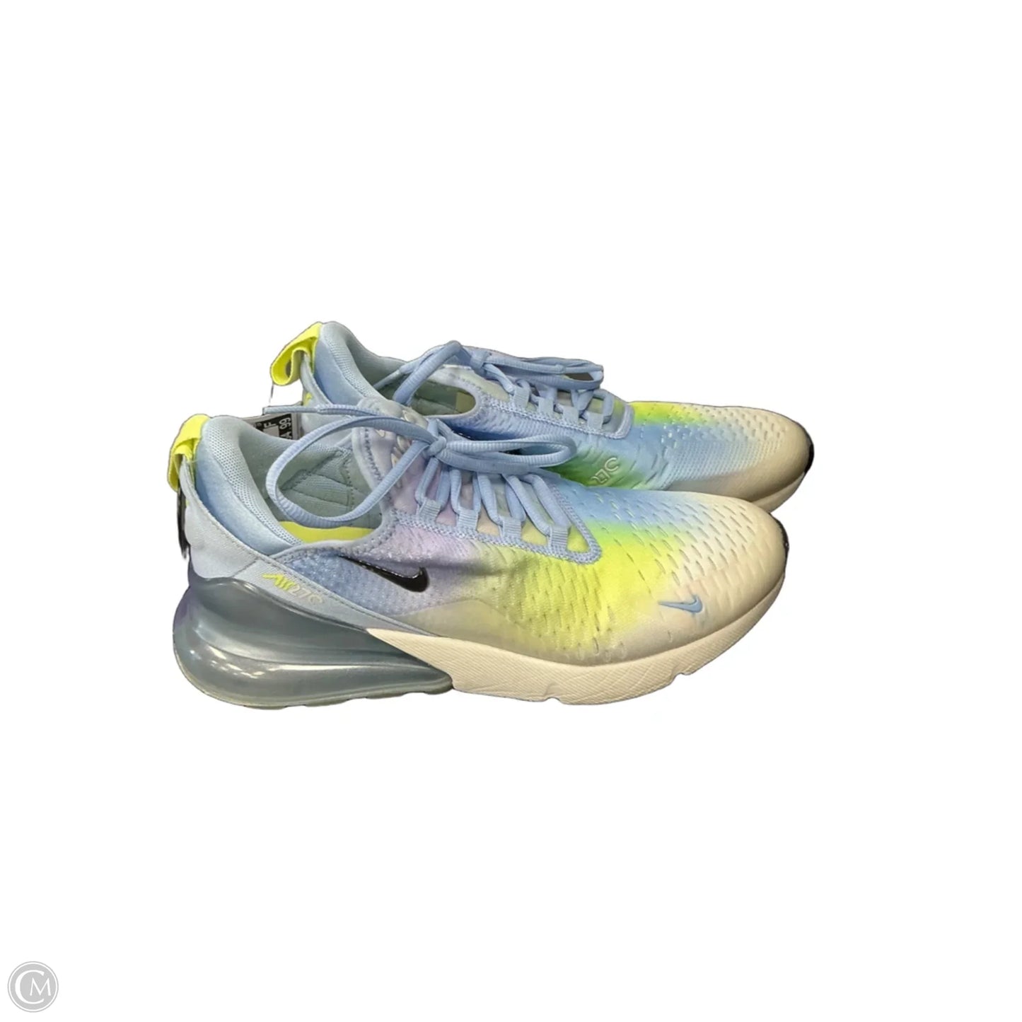 Shoes Athletic By Nike In Blue & Yellow, Size: 9