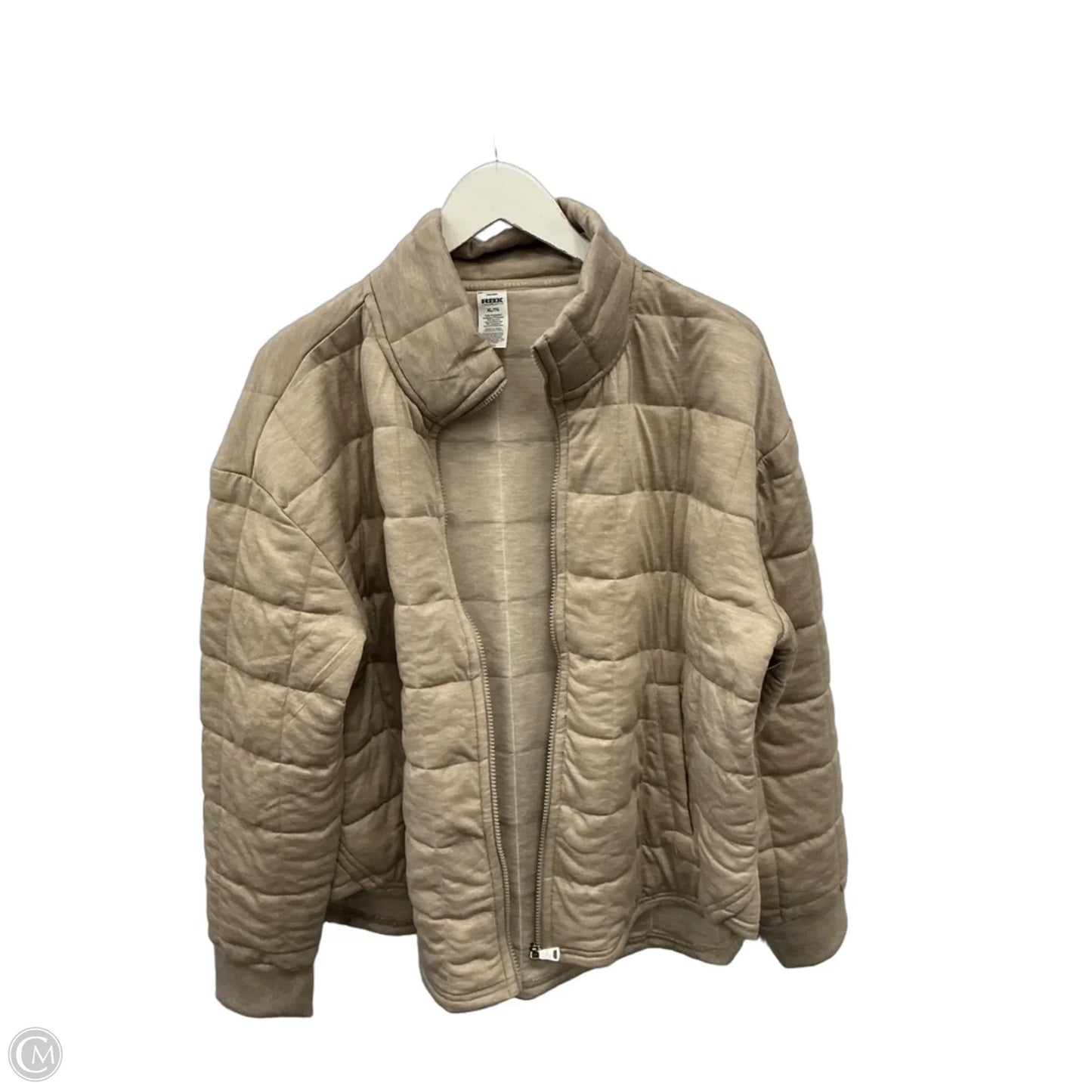 Athletic Jacket By Rbx In Tan, Size: Xl