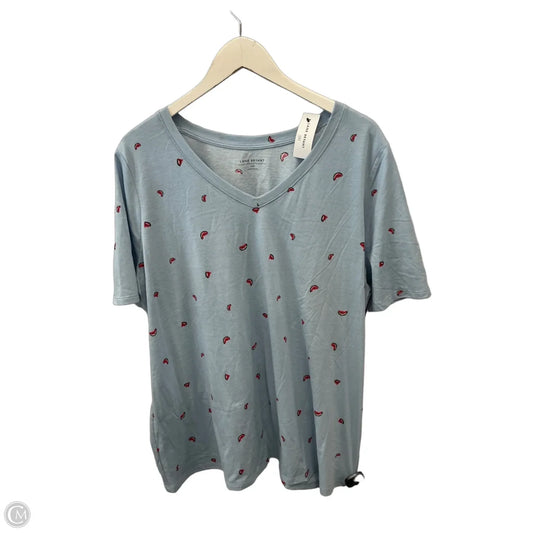 Top Short Sleeve By Lane Bryant In Blue, Size: Xl
