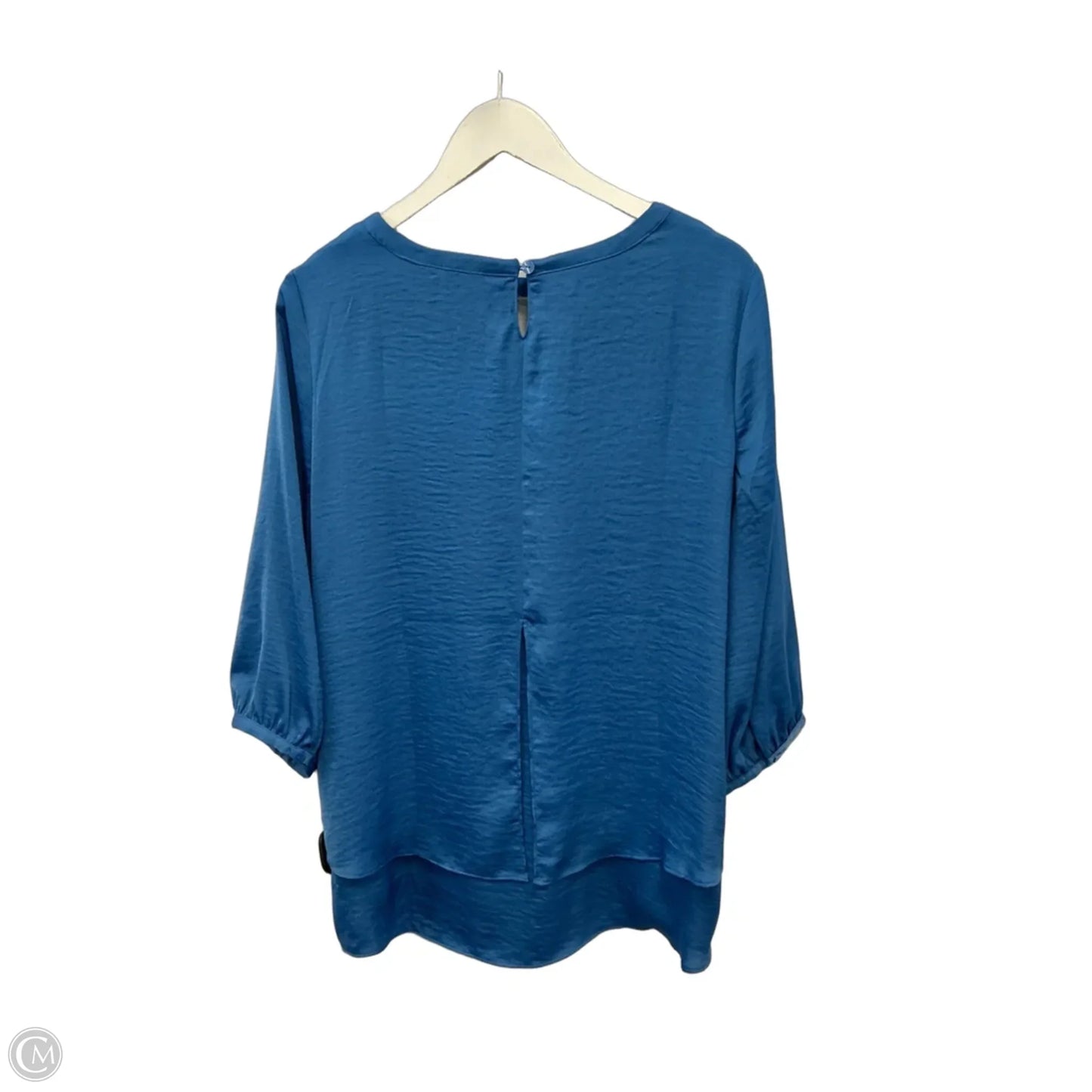 Top 3/4 Sleeve By Chicos In Blue, Size: M