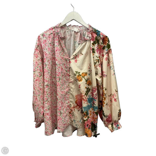 Top Long Sleeve By Chicsoul In Multi-colored, Size: 3x