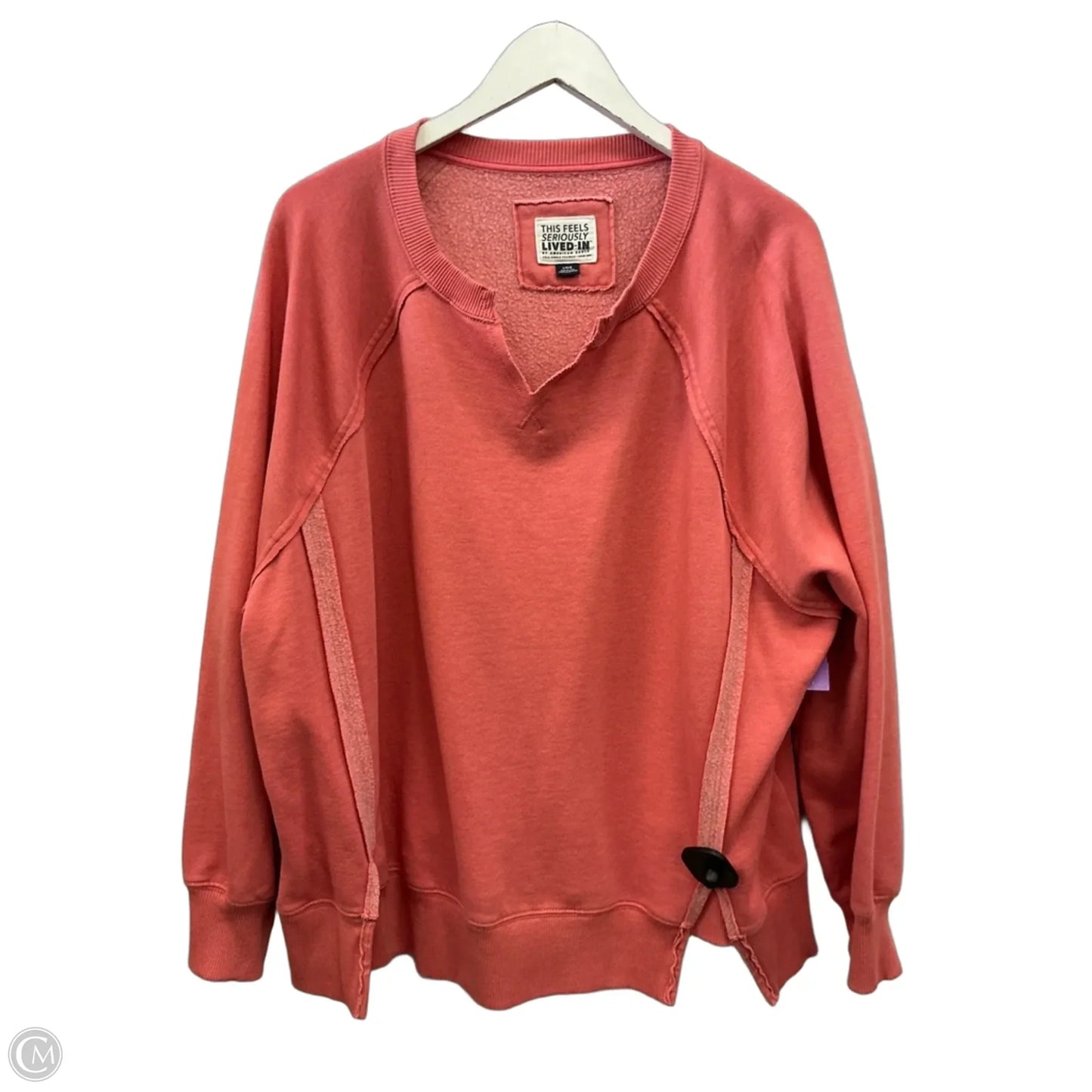 Sweatshirt Crewneck By American Eagle In Coral, Size: L