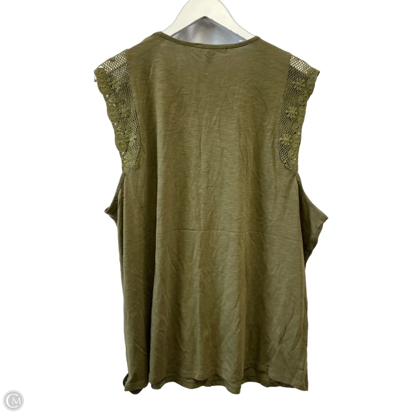 Top Short Sleeve By Lauren By Ralph Lauren In Green, Size: 1x