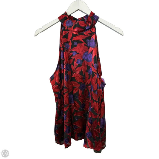 Top Sleeveless By Worthington In Purple & Red, Size: Xlp