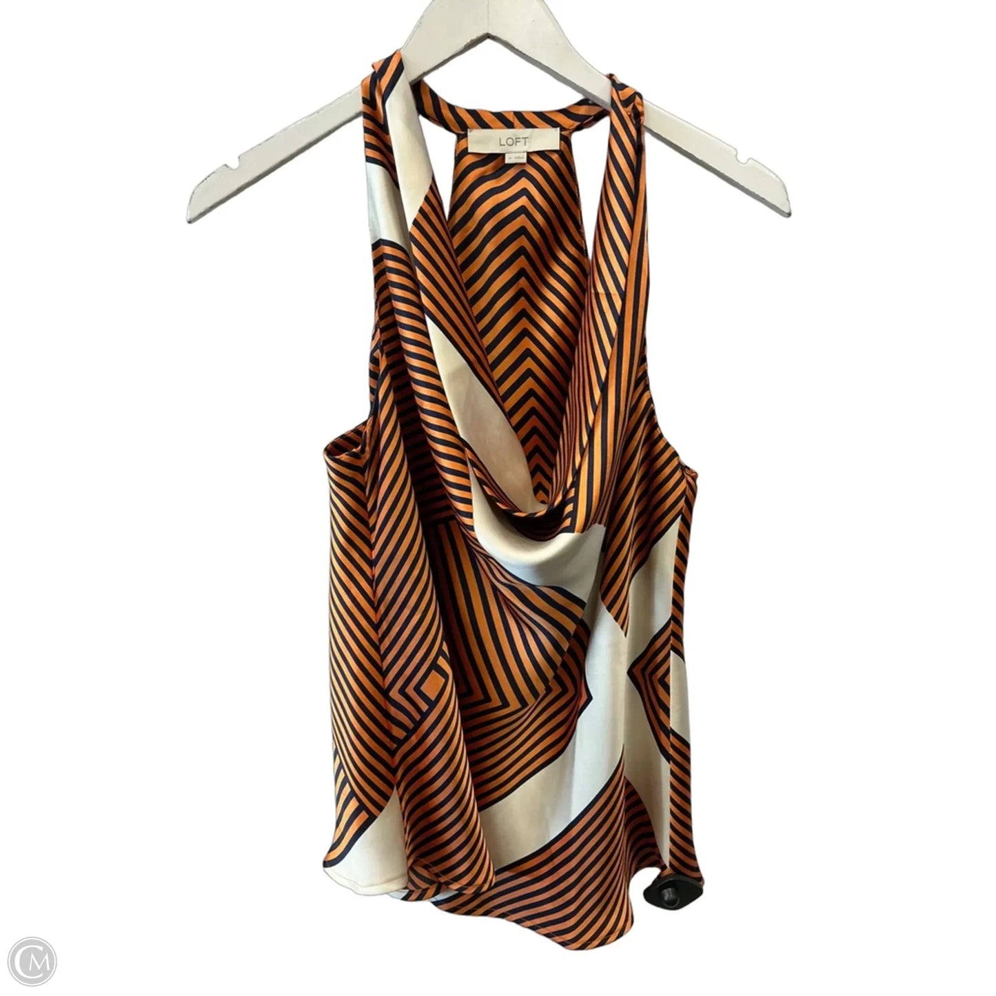Top Sleeveless By Loft In Orange, Size: M