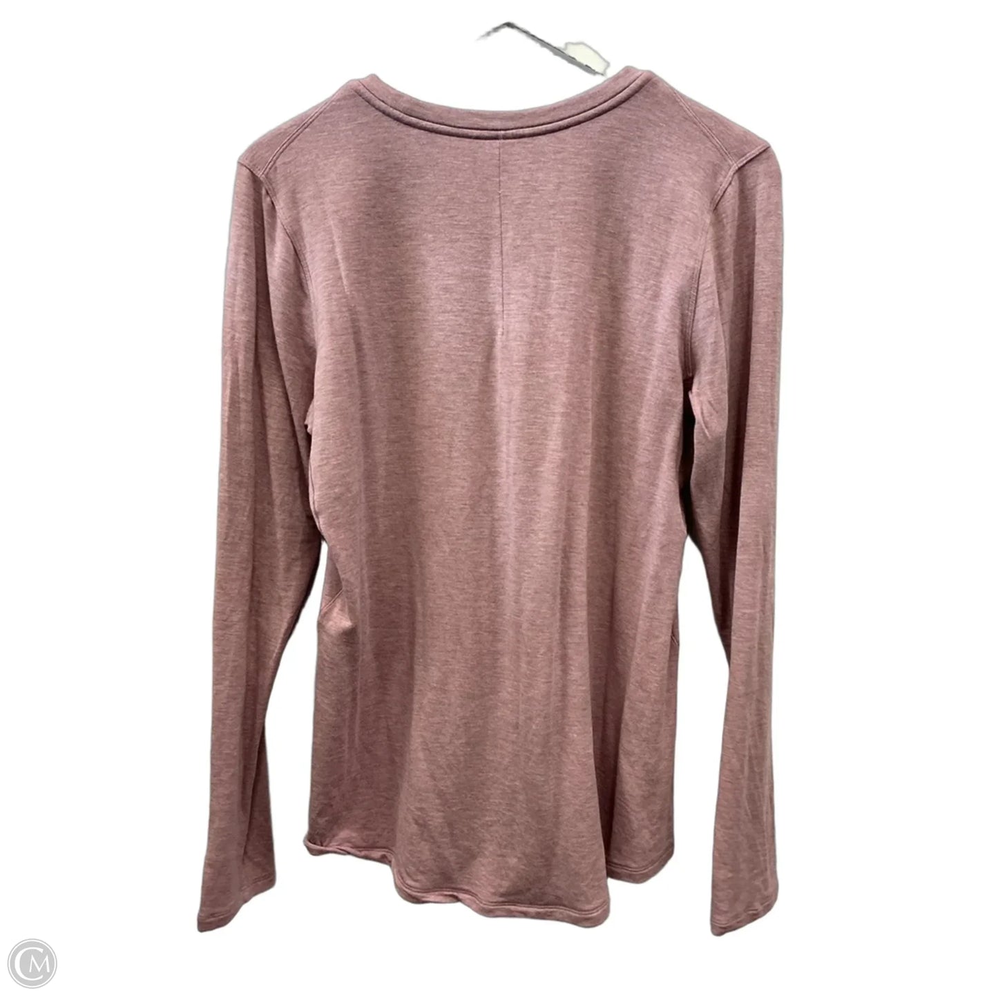 Athletic Top Long Sleeve Crewneck By Lululemon In Pink, Size: M
