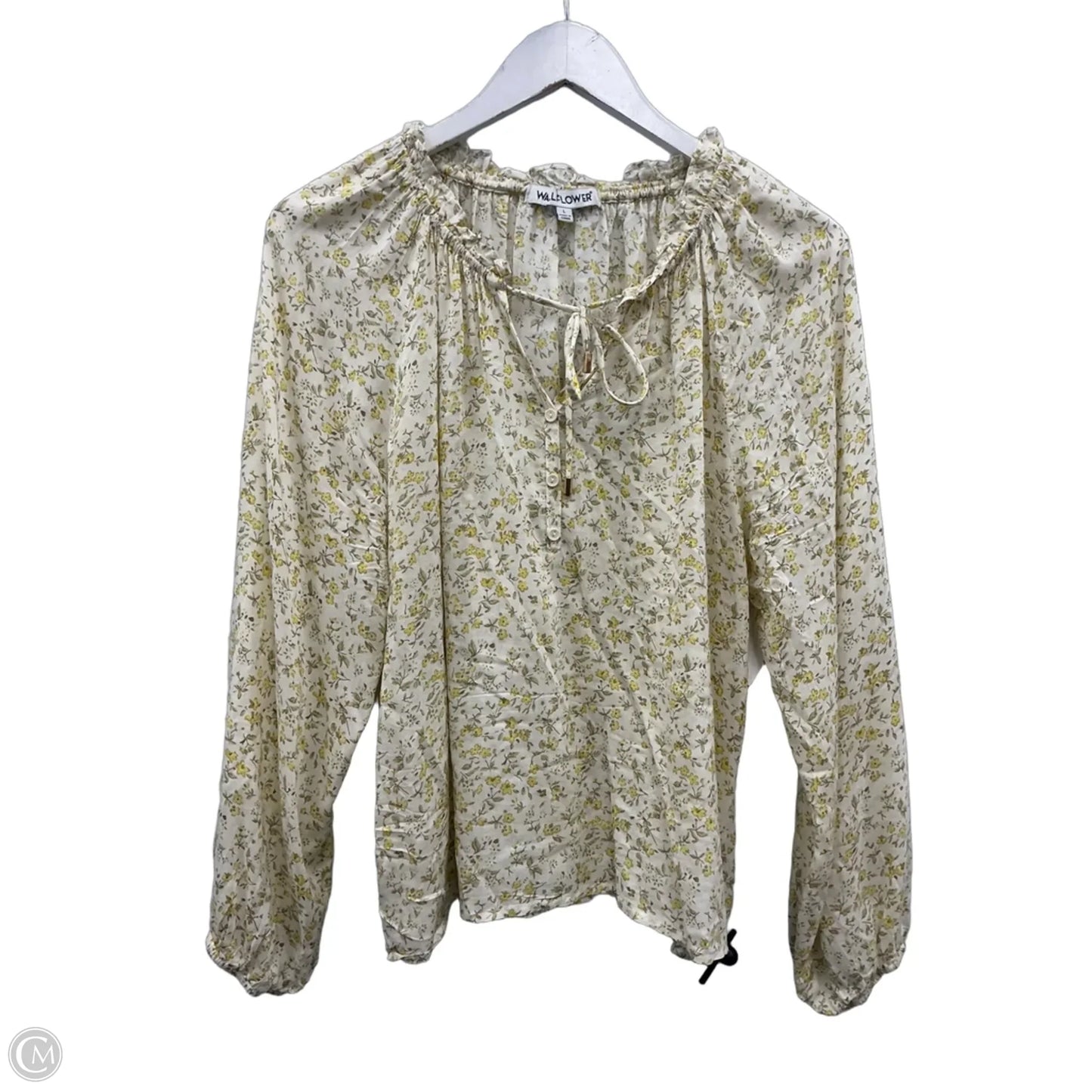 Top Long Sleeve By Wallflower In Yellow, Size: L